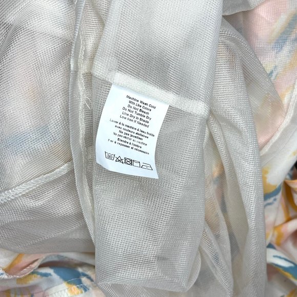 Lush Flutter Sleeve Ruffle Abstract Dress M - Picture 11 of 12